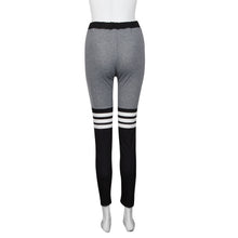 Load image into Gallery viewer, Women Fitness Yoga Leggings High Waist Stripe Patchwork Skinny Push Up Pants